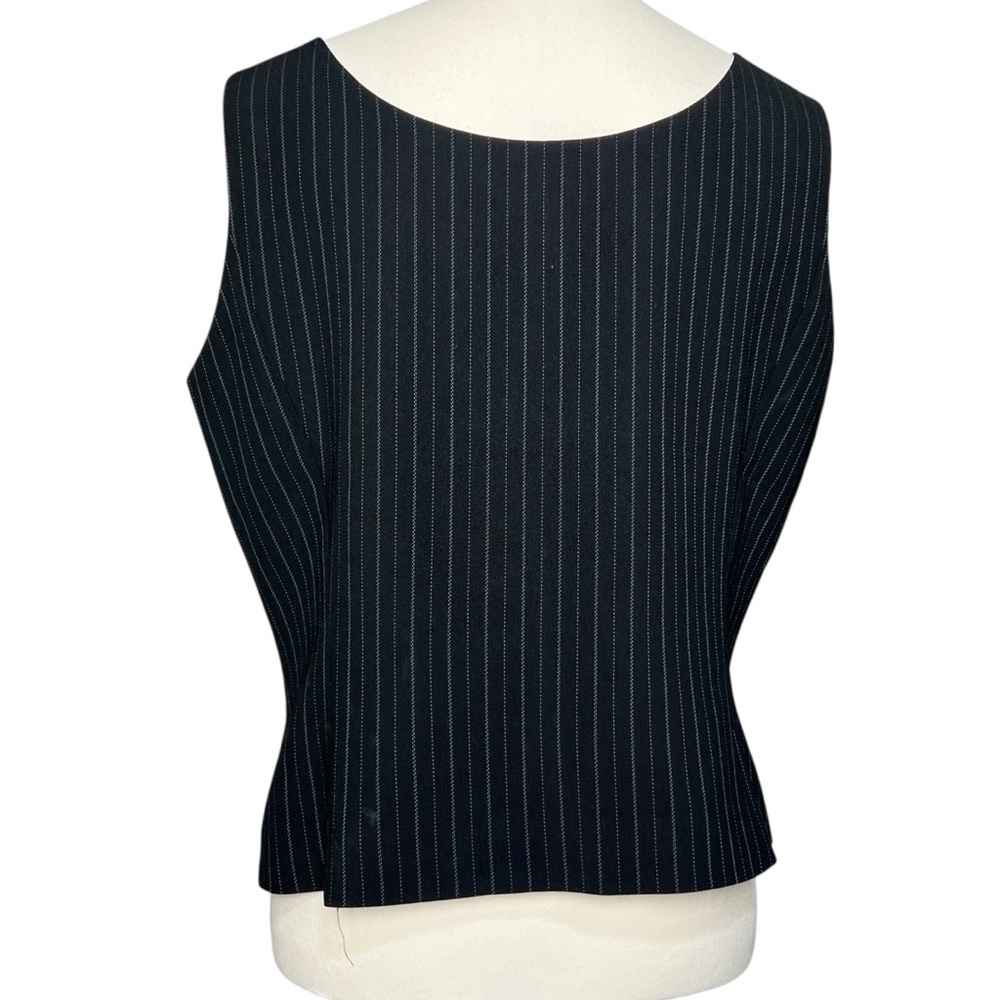 Tahari Authur S Levine Petite Suiting Camisole Women’s Top Size 12P Black Blue - Picture 3 of 7